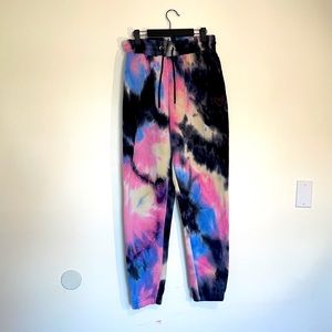 Streetwear Society Tie Dye High Rise Drawstring Joggers